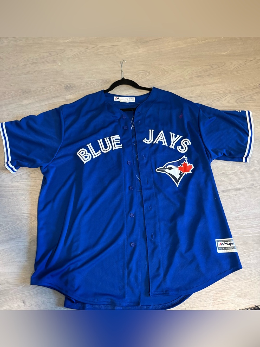 Toronto Blue Jays Majestic Royal Button-Up Jersey - Size 2XL